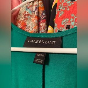 NWOT Size 18/20 Lane Bryant Green Jersey Material Dress